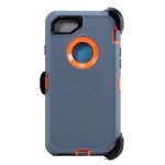 Premium Armor Heavy Duty Case with Clip for iPhone 8 / 7 / 6S / 6 (Gray Orange)